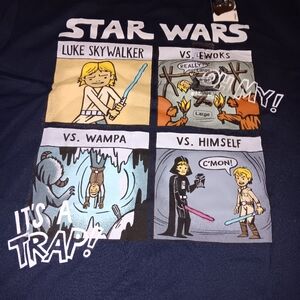 Luke Skywalker Vs Everybody  - Graphic Star Wars Large Tee